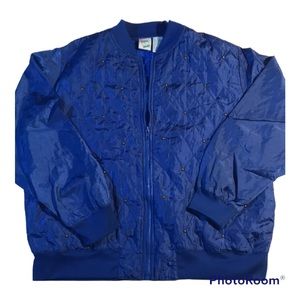 First Run Blue Quilted Studded Jacket Vintage windbreaker